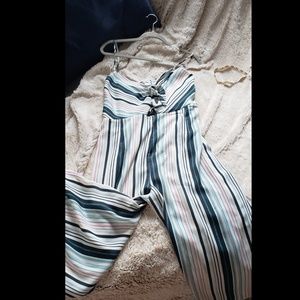 Striped culotte jumpsuit XXL / XL